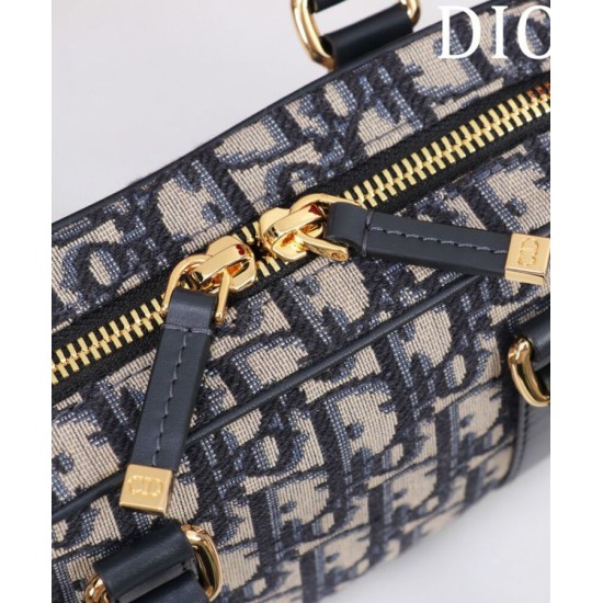 Replica Borsa Christian Dior D-Vibe East-West Nano, blu scuro