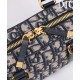Replica Borsa Christian Dior D-Vibe East-West Nano, blu scuro