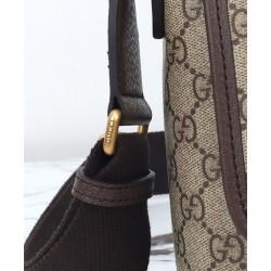 Replica Borsa a tracolla Gucci Ophidia media Caffè scuro