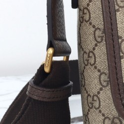 Replica Borsa a tracolla Gucci Ophidia media Caffè scuro