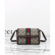 Replica Borsa a tracolla Gucci Ophidia mini 838481 Caffè scuro