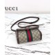 Replica Borsa a tracolla Gucci Ophidia mini 838481 Caffè scuro