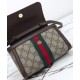 Replica Borsa a tracolla Gucci Ophidia mini 838481 Caffè scuro