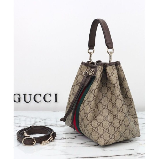 Replica Borsa a secchiello Gucci Ophidia piccola 841313 Caffè scuro Replica Borsa a secchiello Gucci Ophidia piccola 841313 Caffè scuro