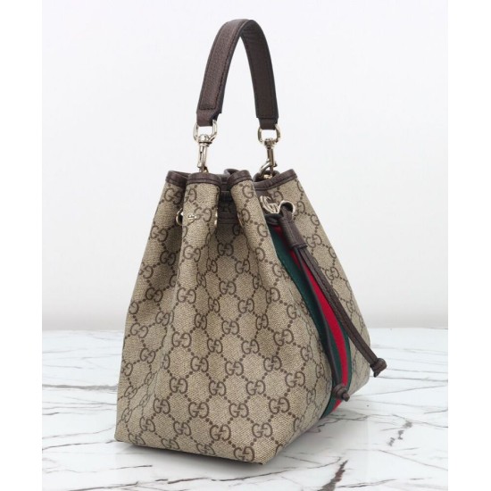 Replica Borsa a secchiello Gucci Ophidia piccola 841313 Caffè scuro Replica Borsa a secchiello Gucci Ophidia piccola 841313 Caffè scuro