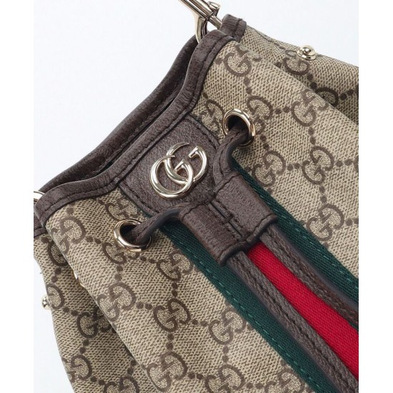 Replica Borsa a secchiello Gucci Ophidia piccola 841313 Caffè scuro Replica Borsa a secchiello Gucci Ophidia piccola 841313 Caffè scuro