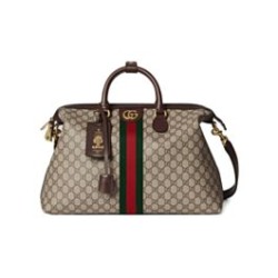 Replica Borsa da viaggio Gucci Gucci Savoy media 834469 Caffè scuro