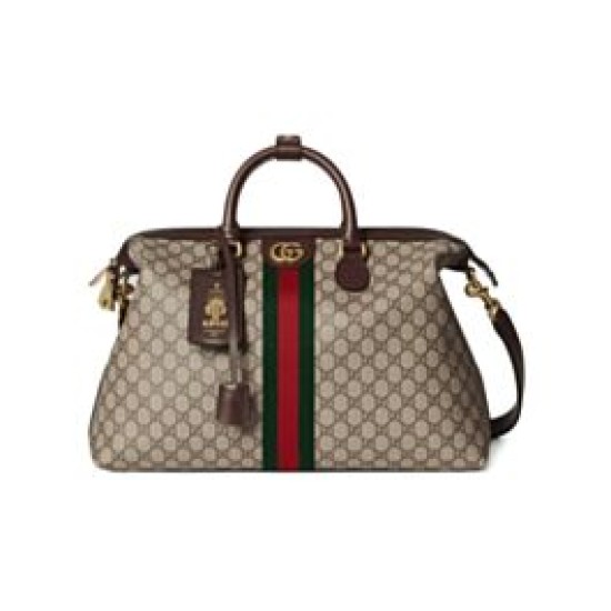 Replica Borsa da viaggio Gucci Gucci Savoy media 834469 Caffè scuro