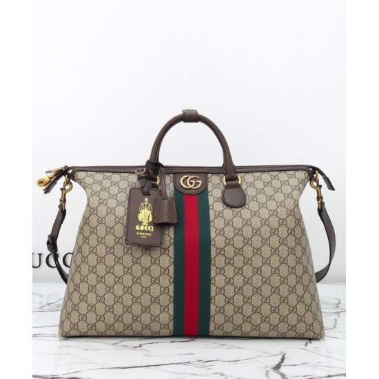 Replica Borsa da viaggio Gucci Gucci Savoy media 834469 Caffè scuro