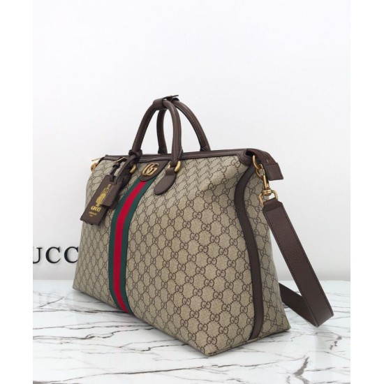 Replica Borsa da viaggio Gucci Gucci Savoy media 834469 Caffè scuro