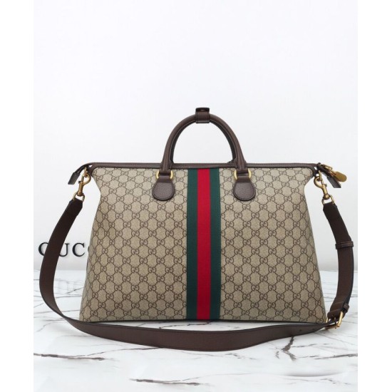 Replica Borsa da viaggio Gucci Gucci Savoy media 834469 Caffè scuro