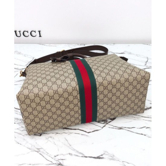 Replica Borsa da viaggio Gucci Gucci Savoy media 834469 Caffè scuro