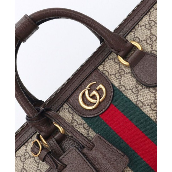 Replica Borsa da viaggio Gucci Gucci Savoy media 834469 Caffè scuro