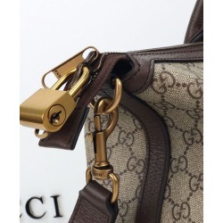 Replica Borsa da viaggio Gucci Gucci Savoy media 834469 Caffè scuro