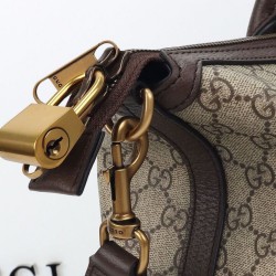 Replica Borsa da viaggio Gucci Gucci Savoy media 834469 Caffè scuro