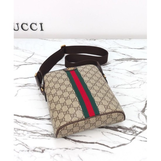 Replica Borsa a tracolla Gucci Ophidia piccola 839103 Caffè scuro