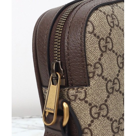 Replica Borsa a tracolla Gucci Ophidia piccola 839103 Caffè scuro
