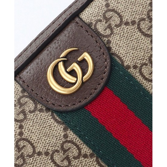 Replica Borsa a tracolla Gucci Ophidia piccola 839103 Caffè scuro