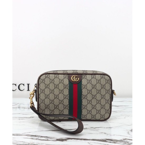 Replica Borsa a tracolla Gucci Ophidia piccola 839155 Caffè scuro