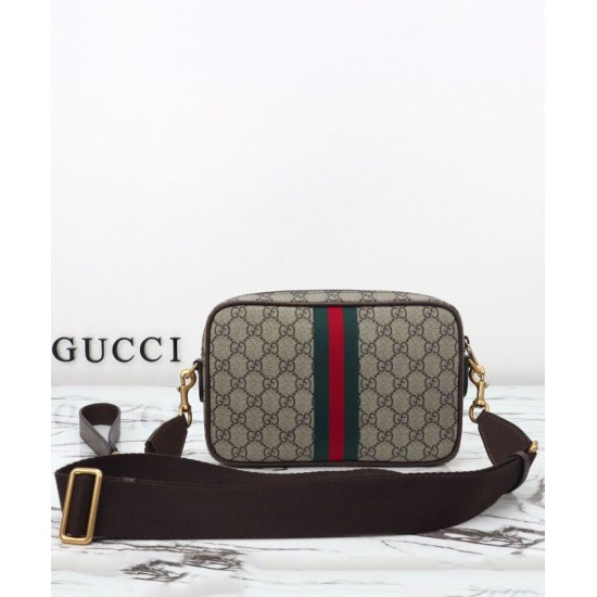 Replica Borsa a tracolla Gucci Ophidia piccola 839155 Caffè scuro