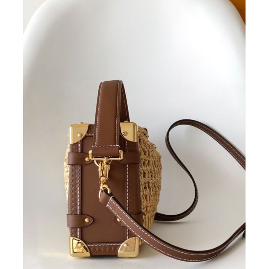 Replica Borsa Louis Vuitton Side Trunk MM Caffè