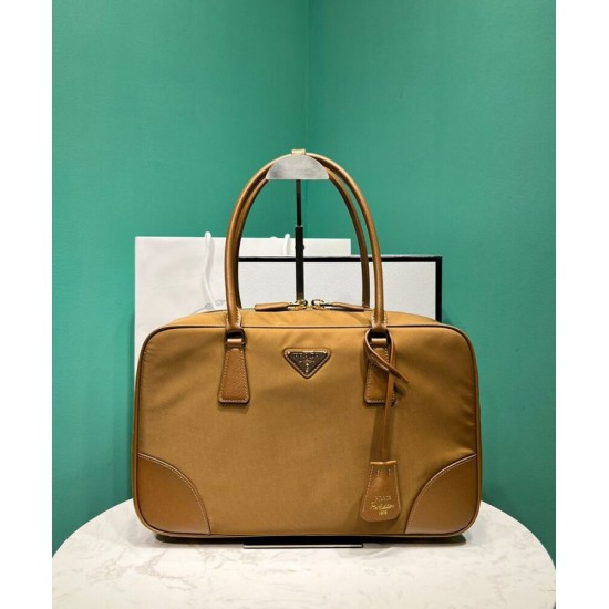 Replica Borsa Prada Re-Edition 1980 grande in Saffiano Re-Nylon, caffè