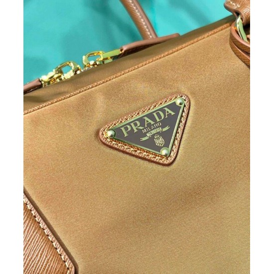 Replica Borsa Prada Re-Edition 1980 grande in Saffiano Re-Nylon, caffè