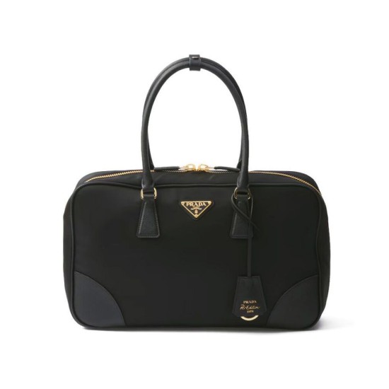 Replica Borsa Prada Re-Edition 1980 grande in Saffiano Re-Nylon, nera