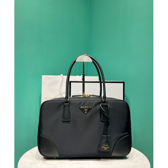 Replica Borsa Prada Re-Edition 1980 grande in Saffiano Re-Nylon, nera