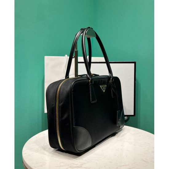 Replica Borsa Prada Re-Edition 1980 grande in Saffiano Re-Nylon, nera