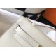 Replica Borsa Hermès Kelly Pochette in pelle Epsom bianca