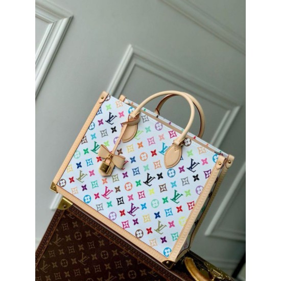 Replica Borsa Louis Vuitton LV x TM OnTheGo MM in tela Monogram Multicolore M13079