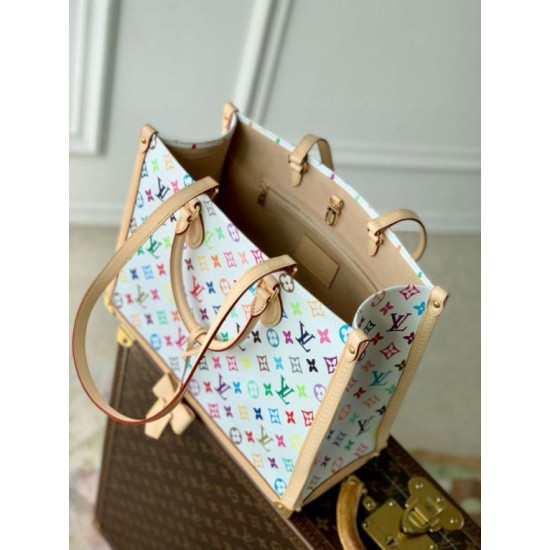 Replica Borsa Louis Vuitton LV x TM OnTheGo MM in tela Monogram Multicolore M13079