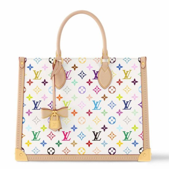 Replica Borsa Louis Vuitton LV x TM OnTheGo MM in tela Monogram Multicolore M13079