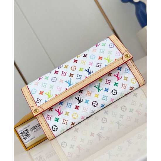 Replica Portafoglio Louis Vuitton LV x TM Sarah in tela Monogram Multicolore M13397
