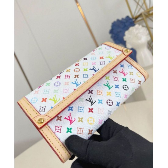 Replica Portafoglio Louis Vuitton LV x TM Sarah in tela Monogram Multicolore M13397