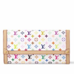 Replica Portafoglio Louis Vuitton LV x TM Sarah in tela Monogram Multicolore M13397