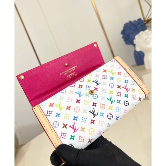 Replica Portafoglio Louis Vuitton LV x TM Sarah in tela Monogram Multicolore M13397
