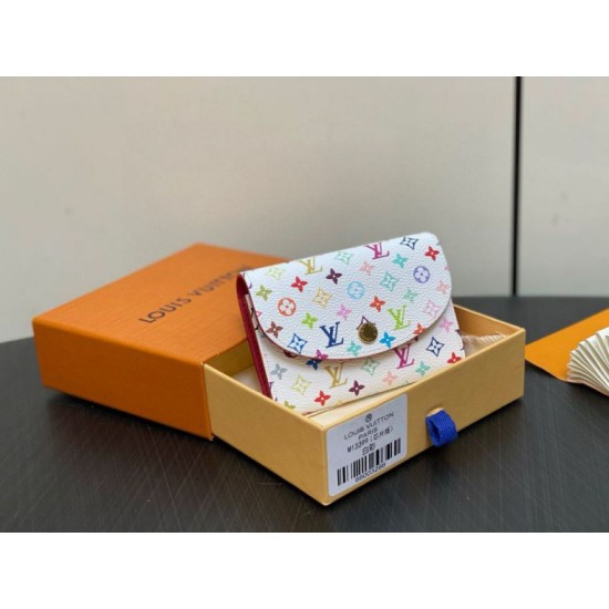 Replica Portamonete Louis Vuitton LV x TM Rosalie in tela Monogram Multicolore M13399