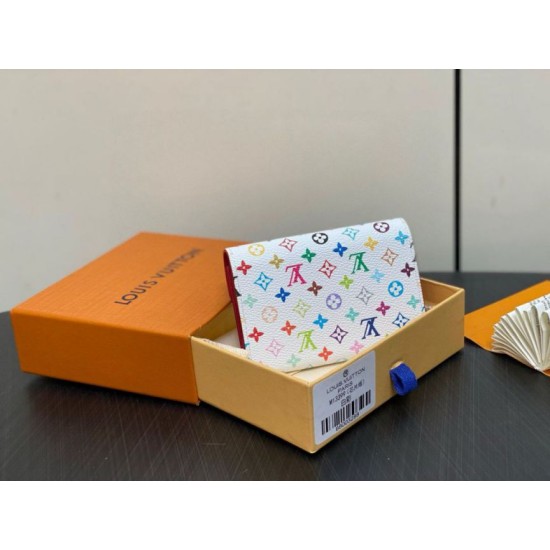 Replica Portamonete Louis Vuitton LV x TM Rosalie in tela Monogram Multicolore M13399