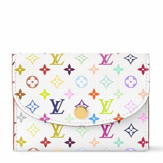 Replica Portamonete Louis Vuitton LV x TM Rosalie in tela Monogram Multicolore M13399
