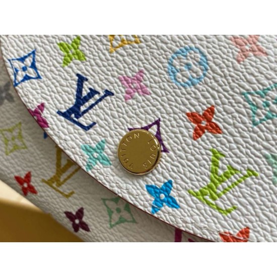 Replica Portamonete Louis Vuitton LV x TM Rosalie in tela Monogram Multicolore M13399