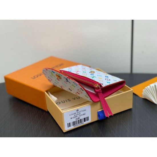 Replica Portamonete Louis Vuitton LV x TM Rosalie in tela Monogram Multicolore M13399