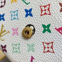 Replica Portamonete Louis Vuitton LV x TM Rosalie in tela Monogram Multicolore M13399
