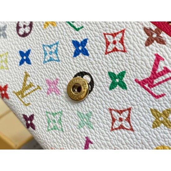 Replica Portamonete Louis Vuitton LV x TM Rosalie in tela Monogram Multicolore M13399