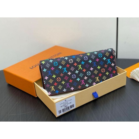 Replica Portafoglio Louis Vuitton LV x TM Clemence in tela Monogram Multicolore M13408