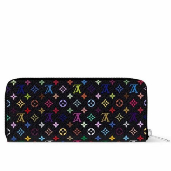 Replica Portafoglio Louis Vuitton LV x TM Clemence in tela Monogram Multicolore M13408