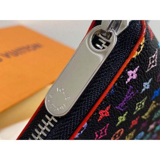 Replica Portafoglio Louis Vuitton LV x TM Clemence in tela Monogram Multicolore M13408