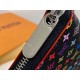Replica Portafoglio Louis Vuitton LV x TM Clemence in tela Monogram Multicolore M13408