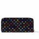 Replica Portafoglio Louis Vuitton LV x TM Clemence in tela Monogram Multicolore M13408
